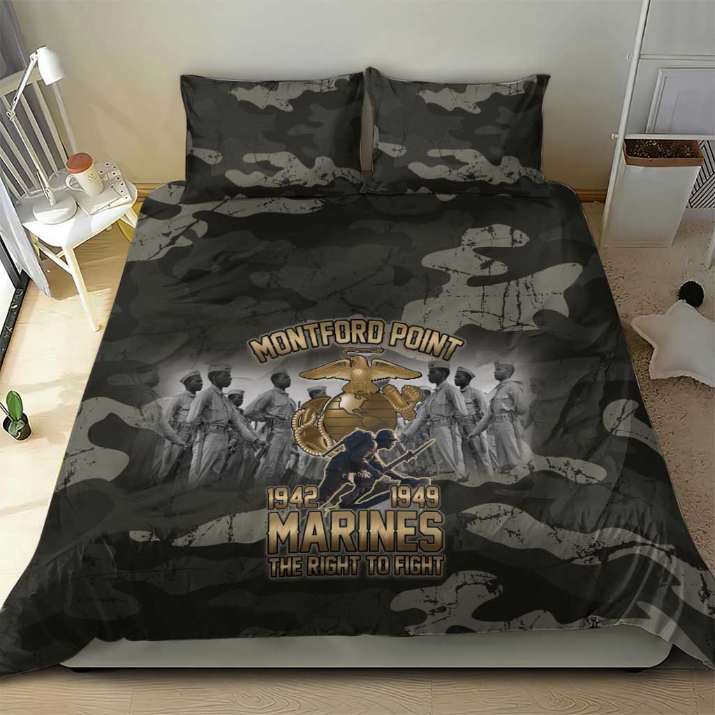 Montford Point Marines 1942-1949 Bedding Set The Right to Fight Legacy Tribute