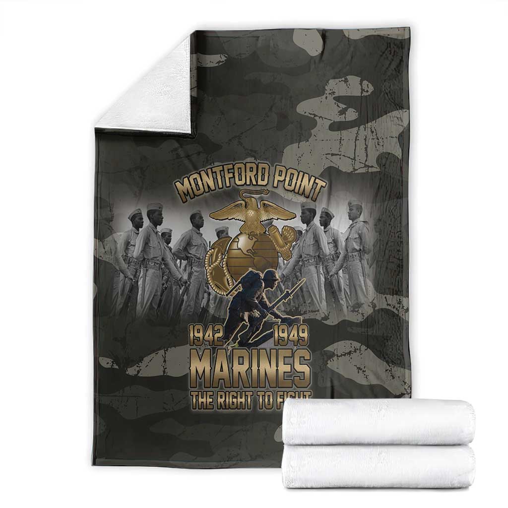 Montford Point Marines 1942-1949 Blanket The Right to Fight Legacy Tribute