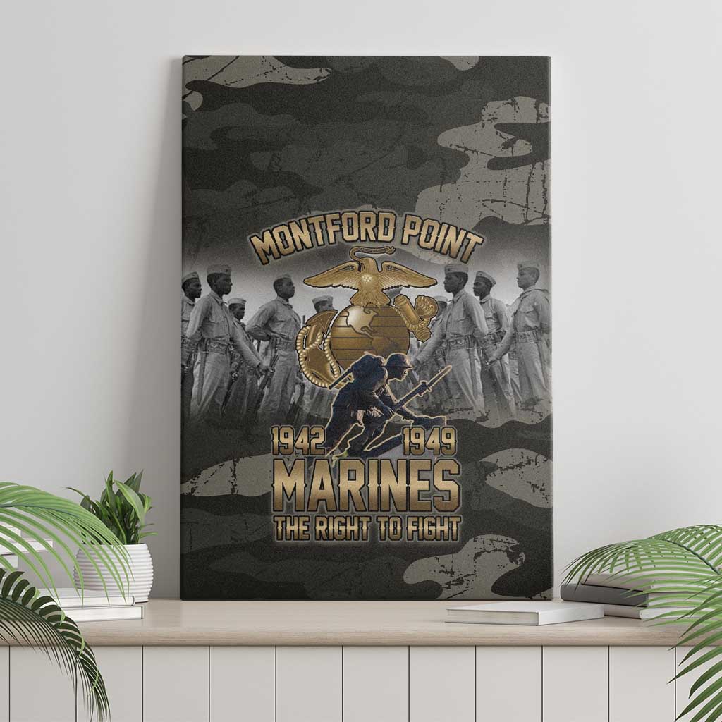 Montford Point Marines 1942-1949 Canvas Wall Art The Right to Fight Legacy Tribute