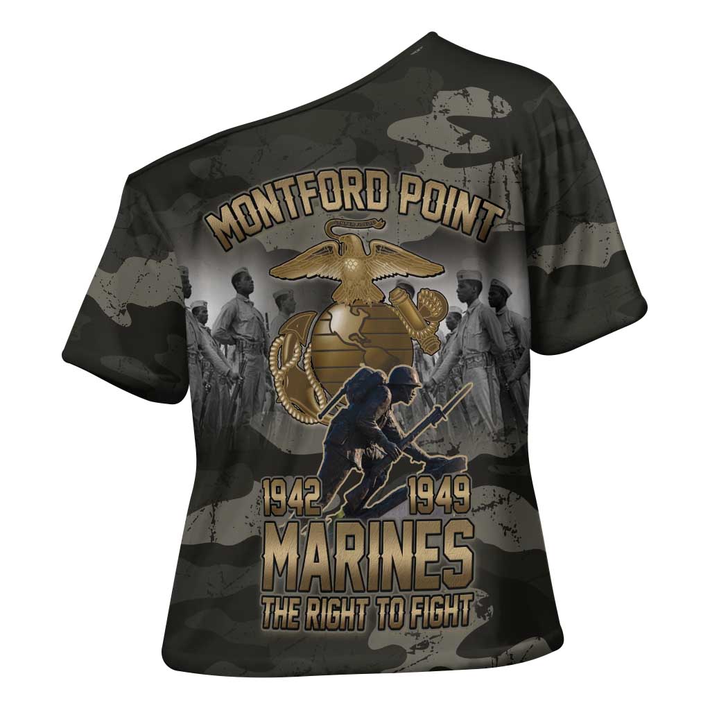 Montford Point Marines 1942-1949 Cross Shoulder Shirt The Right to Fight Legacy Tribute
