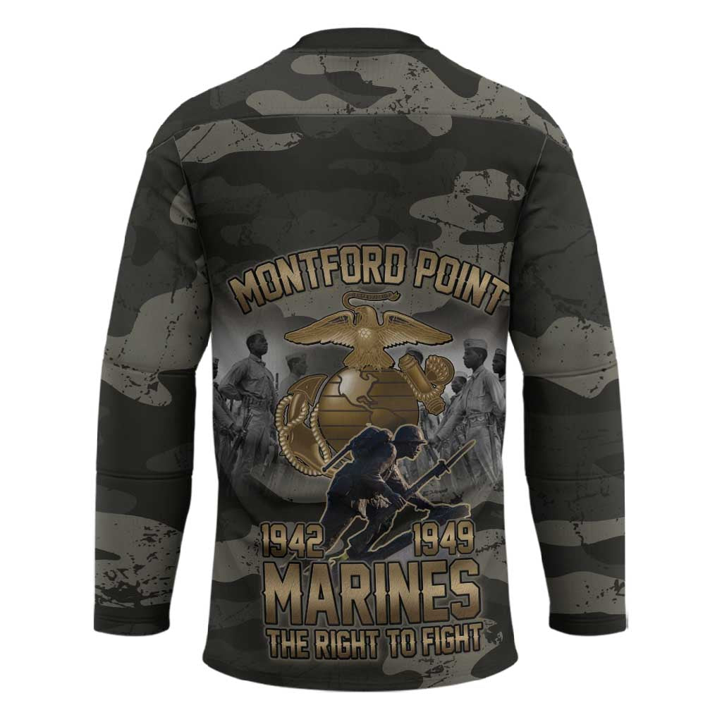 Montford Point Marines 1942-1949 Hockey Jersey The Right to Fight Legacy Tribute