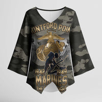 Montford Point Marines 1942-1949 Kimono Sleeve Blouse The Right to Fight Legacy Tribute