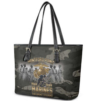 Montford Point Marines 1942-1949 Leather Tote Bag The Right to Fight Legacy Tribute