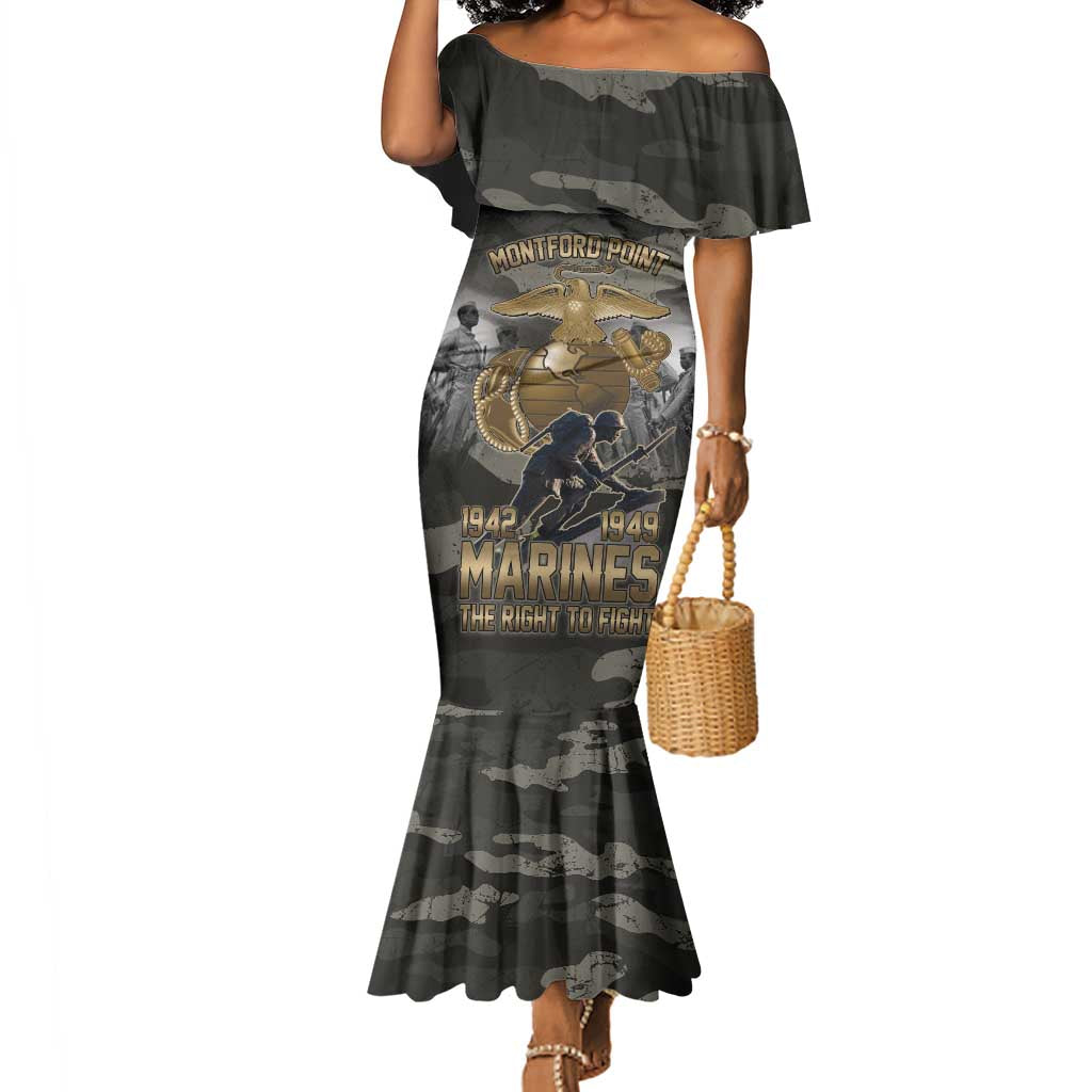 Montford Point Marines 1942-1949 Mermaid Dress The Right to Fight Legacy Tribute