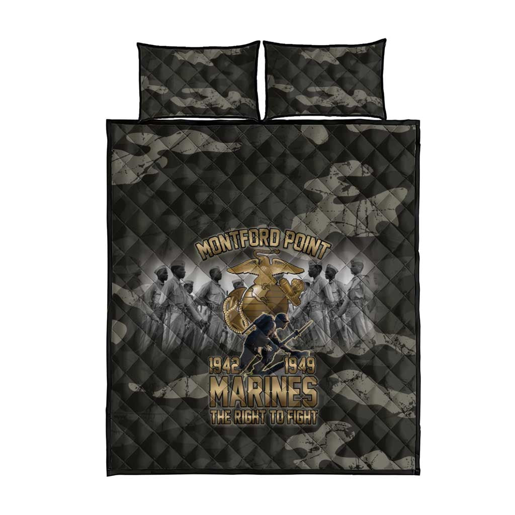 Montford Point Marines 1942-1949 Quilt Bed Set The Right to Fight Legacy Tribute