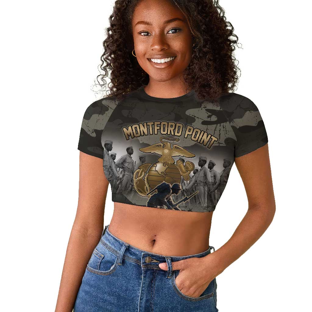 Montford Point Marines 1942-1949 Raglan Cropped T shirt The Right to Fight Legacy Tribute