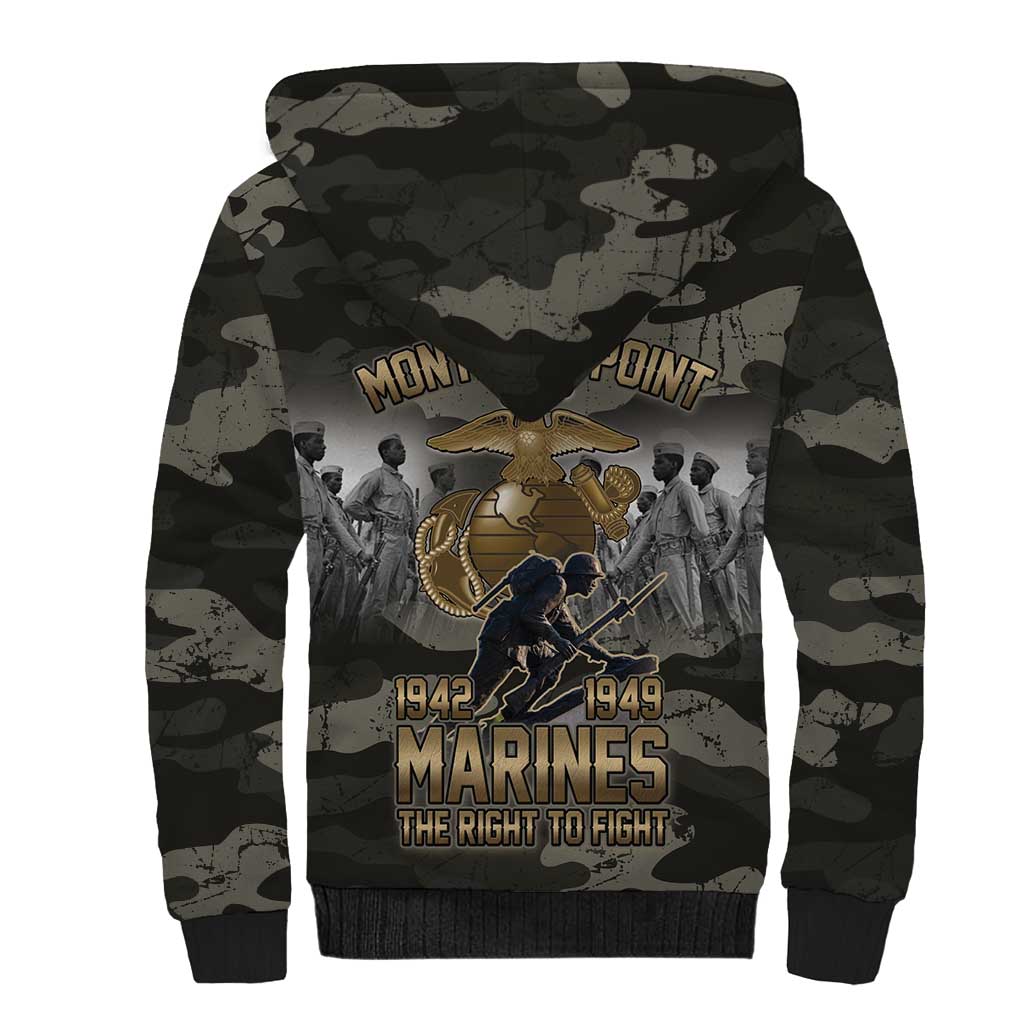 Montford Point Marines 1942-1949 Sherpa Hoodie The Right to Fight Legacy Tribute