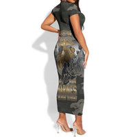 Montford Point Marines 1942-1949 Short Sleeve Bodycon Dress The Right to Fight Legacy Tribute