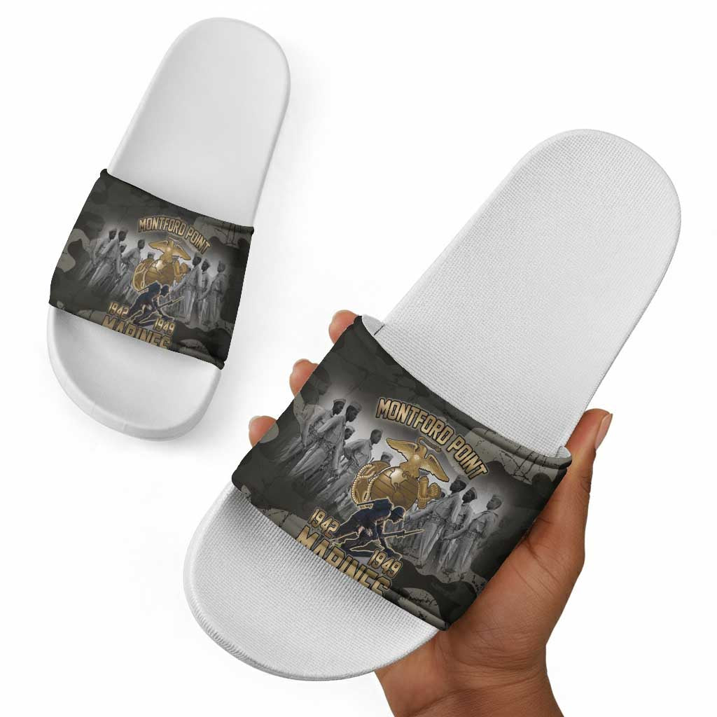 Montford Point Marines 1942-1949 Slide Sandals The Right to Fight Legacy Tribute