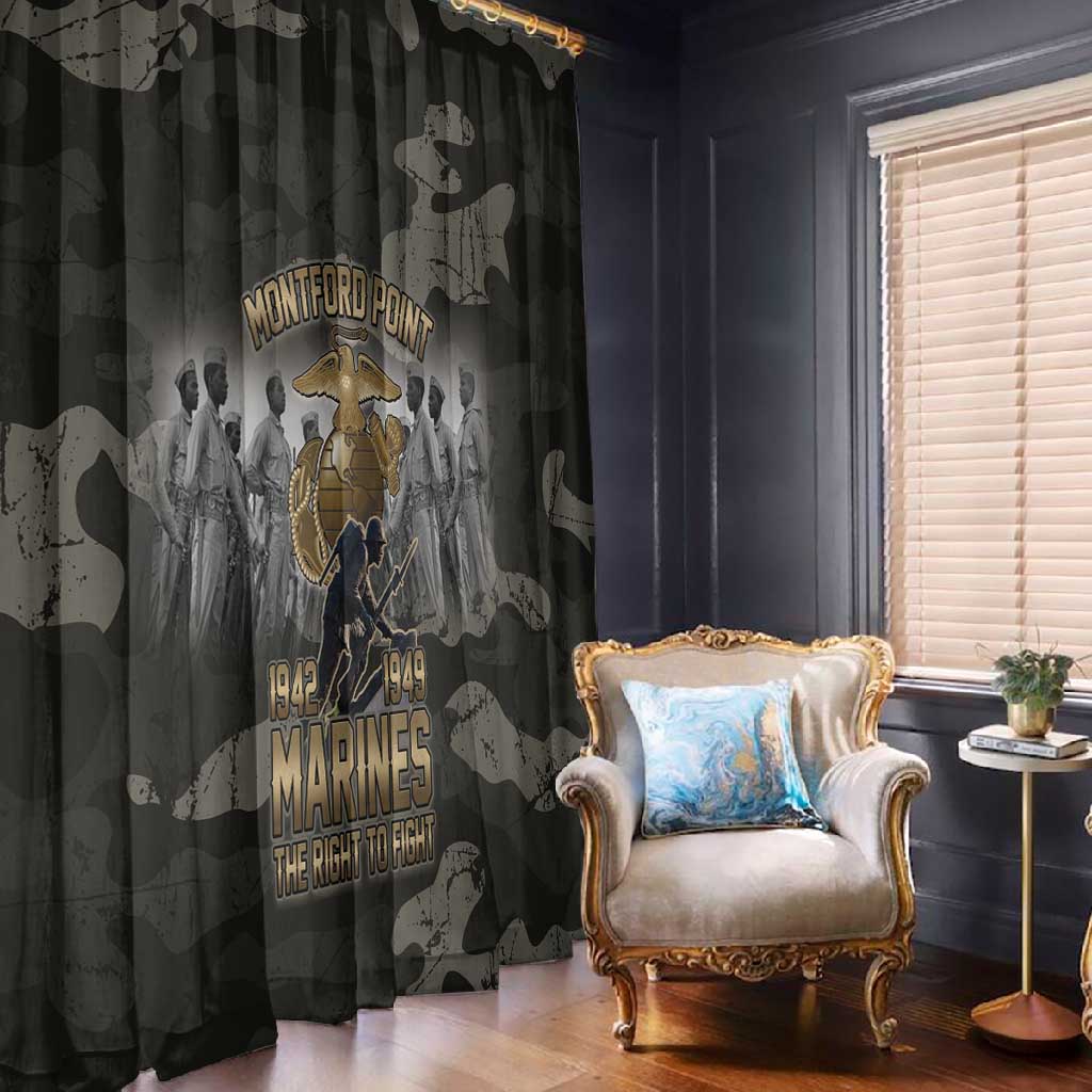 Montford Point Marines 1942-1949 Window Curtain The Right to Fight Legacy Tribute