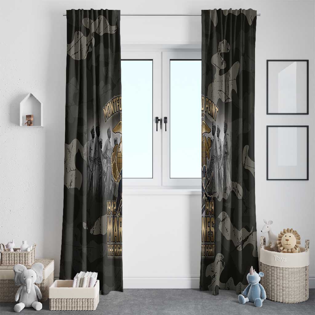 Montford Point Marines 1942-1949 Window Curtain The Right to Fight Legacy Tribute