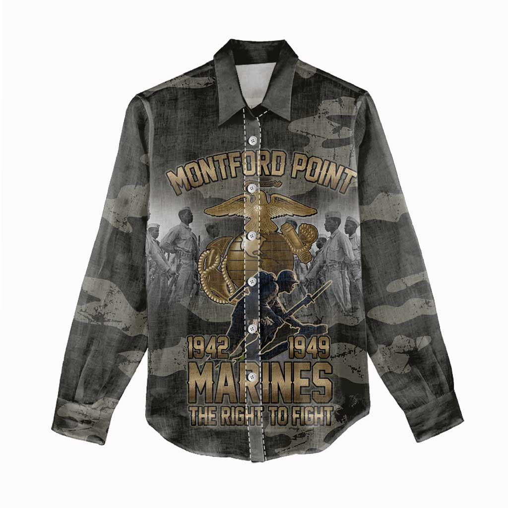 Montford Point Marines 1942-1949 Women Casual Shirt The Right to Fight Legacy Tribute