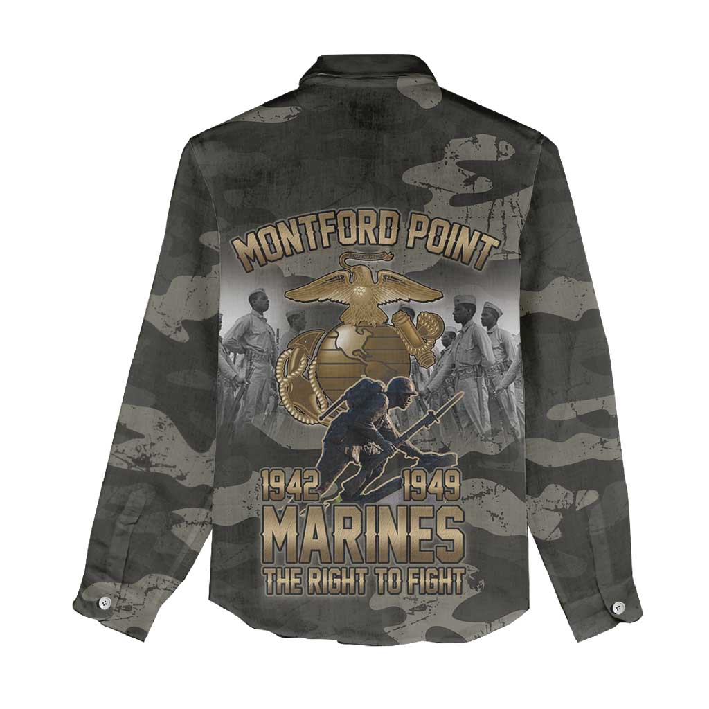 Montford Point Marines 1942-1949 Women Casual Shirt The Right to Fight Legacy Tribute