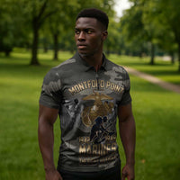 Montford Point Marines 1942-1949 Zipper Polo Shirt The Right to Fight Legacy Tribute