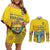 Ukraine Monument Independence Day Couples Matching Off Shoulder Short Dress and Long Sleeve Button Shirt Glory to Ukraine!