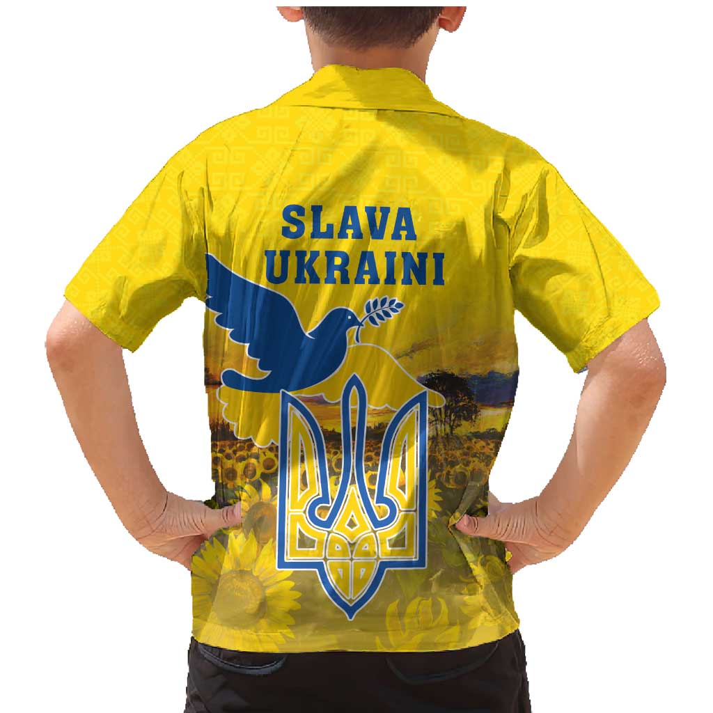 Ukraine Monument Independence Day Family Matching Mermaid Dress and Hawaiian Shirt Glory to Ukraine!