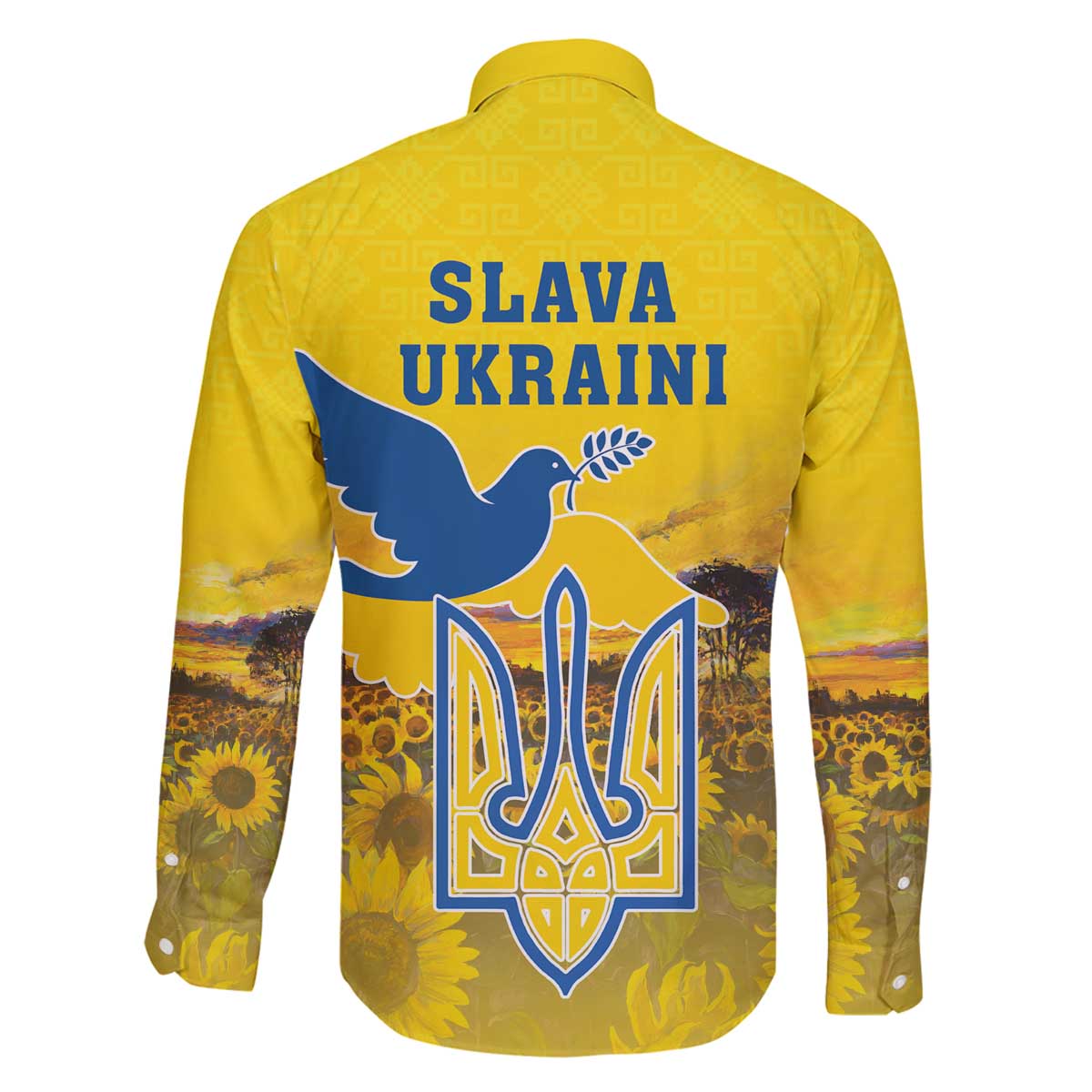 Ukraine Monument Independence Day Family Matching Off The Shoulder Long Sleeve Dress and Hawaiian Shirt Glory to Ukraine!
