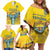 Ukraine Monument Independence Day Family Matching Off Shoulder Short Dress and Hawaiian Shirt Glory to Ukraine!