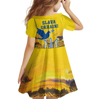 Ukraine Monument Independence Day Family Matching Puletasi and Hawaiian Shirt Glory to Ukraine!