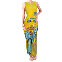 Ukraine Monument Independence Day Family Matching Tank Maxi Dress and Hawaiian Shirt Glory to Ukraine!