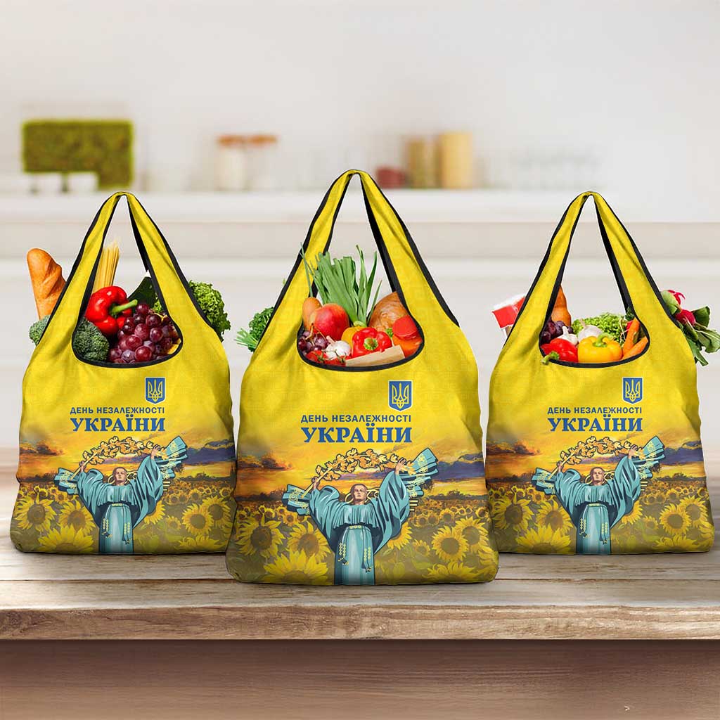 Ukraine Monument Independence Day Grocery Bag Glory to Ukraine!