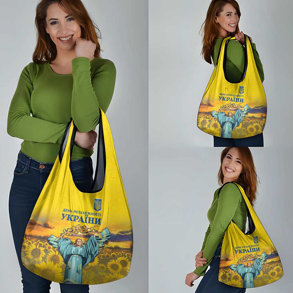 Ukraine Monument Independence Day Grocery Bag Glory to Ukraine!