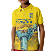 Ukraine Monument Independence Day Kid Polo Shirt Glory to Ukraine!