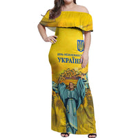 Ukraine Monument Independence Day Off Shoulder Maxi Dress Glory to Ukraine!