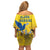 Ukraine Monument Independence Day Off Shoulder Short Dress Glory to Ukraine!