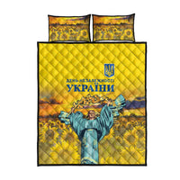 Ukraine Monument Independence Day Quilt Bed Set Glory to Ukraine!