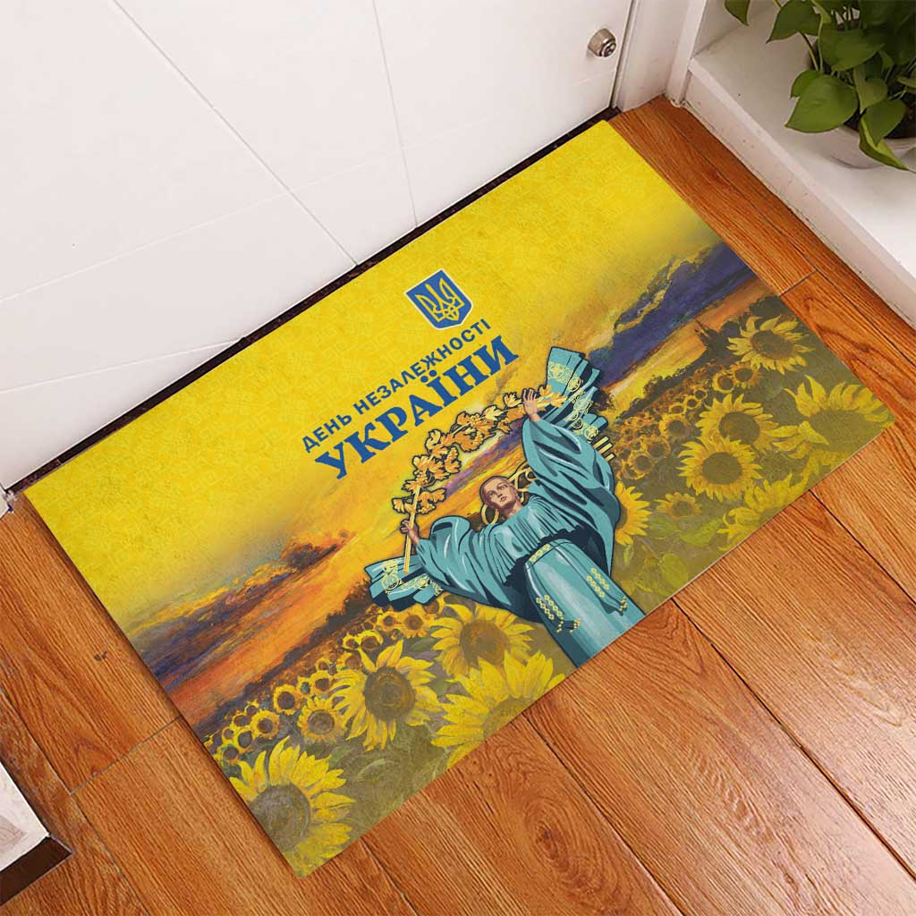 Ukraine Monument Independence Day Rubber Doormat Glory to Ukraine!