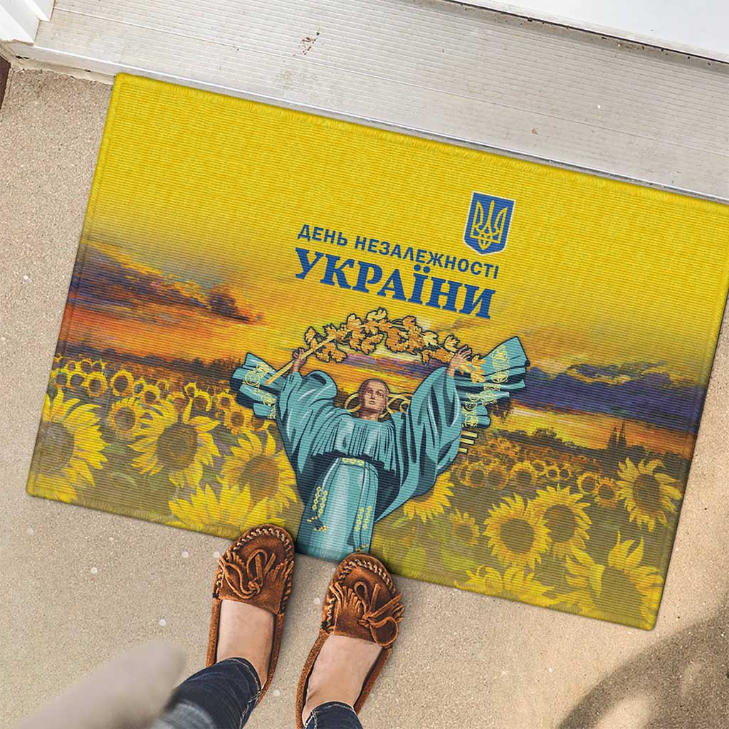 Ukraine Monument Independence Day Rubber Doormat Glory to Ukraine!