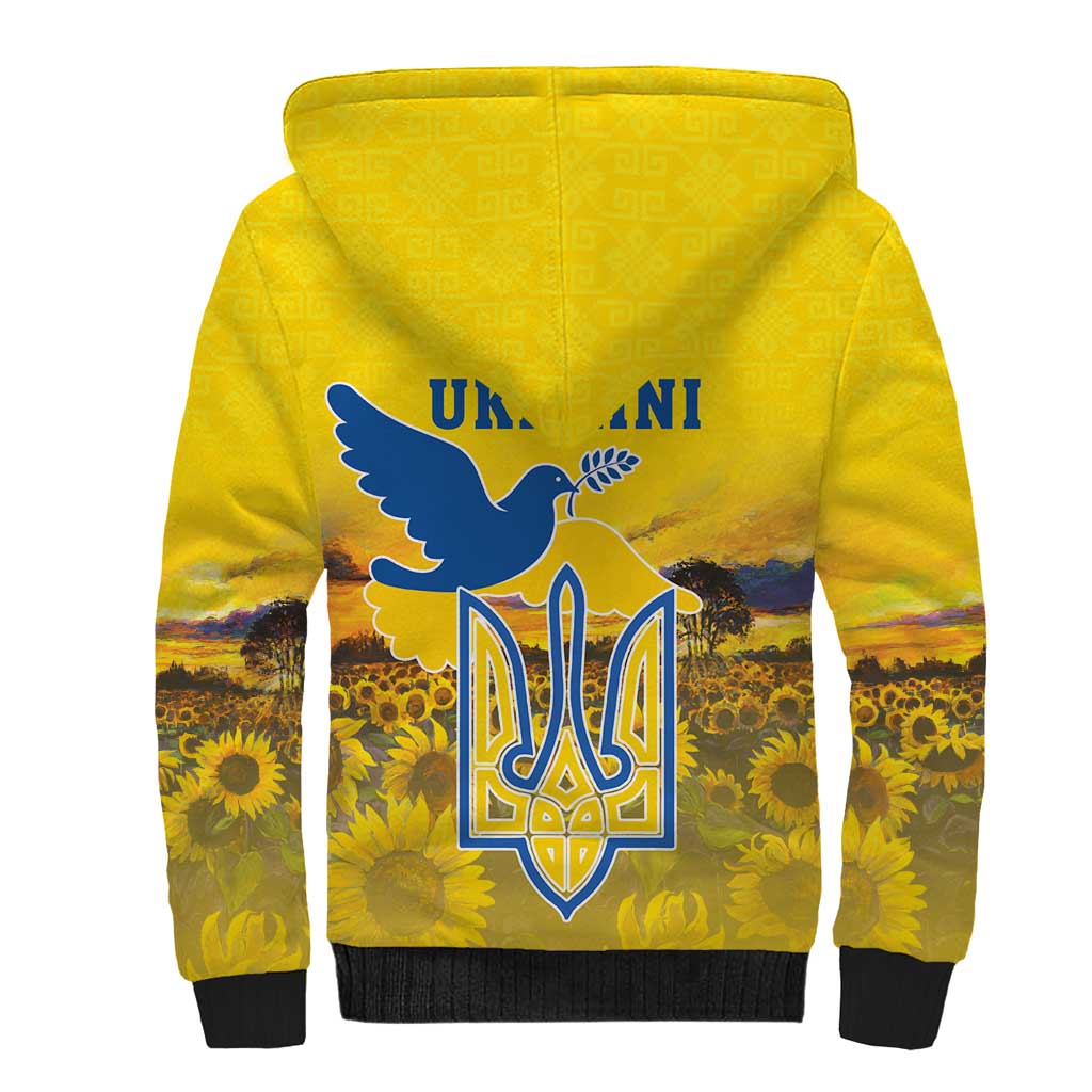 Ukraine Monument Independence Day Sherpa Hoodie Glory to Ukraine!
