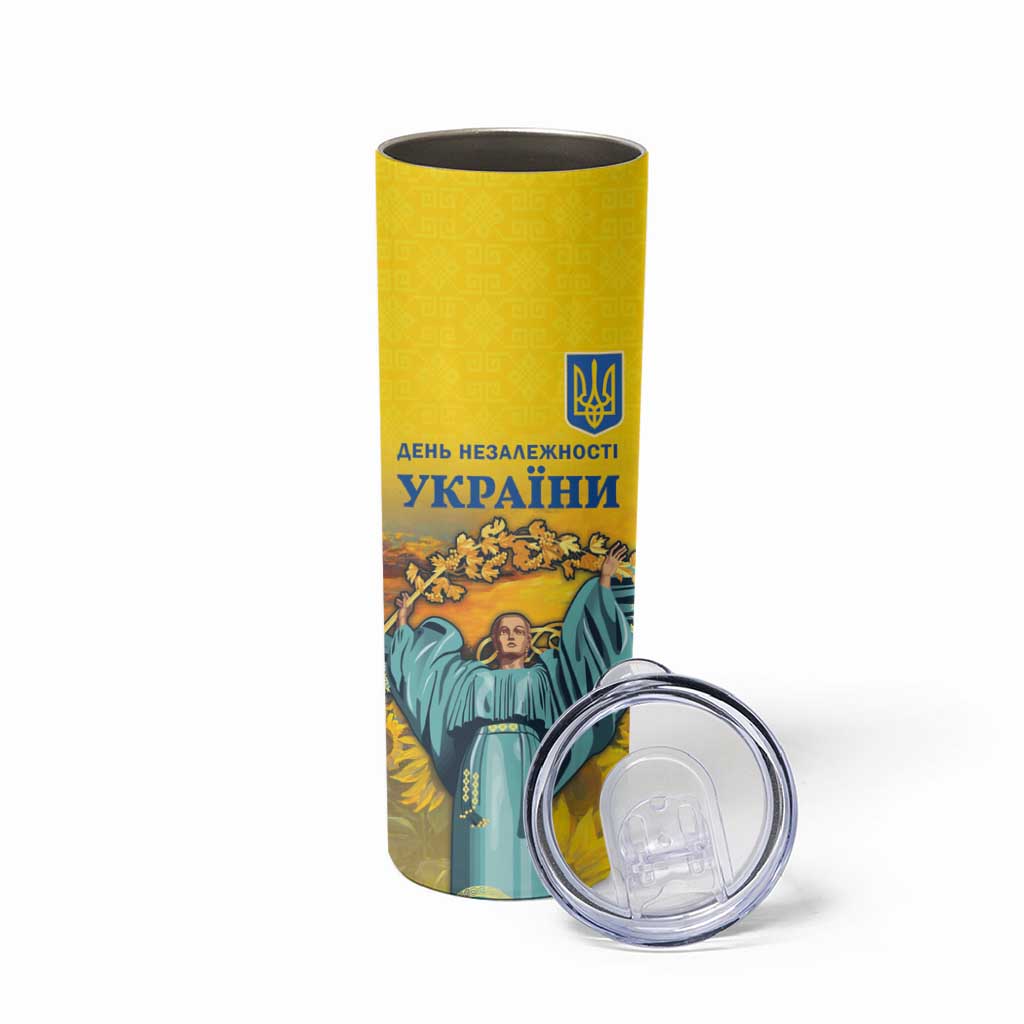 Ukraine Monument Independence Day Skinny Tumbler Glory to Ukraine!