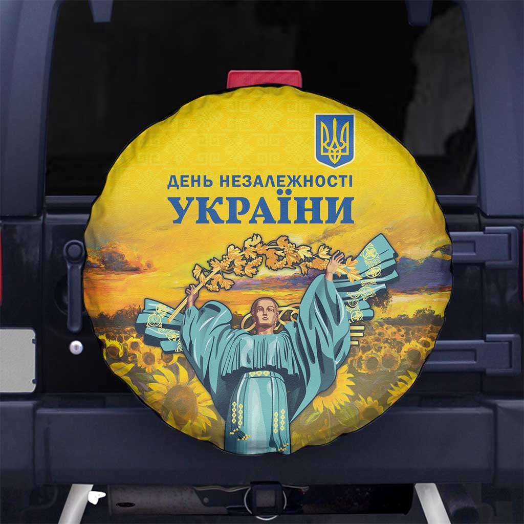 Ukraine Monument Independence Day Spare Tire Cover Glory to Ukraine!