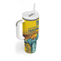 Ukraine Monument Independence Day Tumbler With Handle Glory to Ukraine!