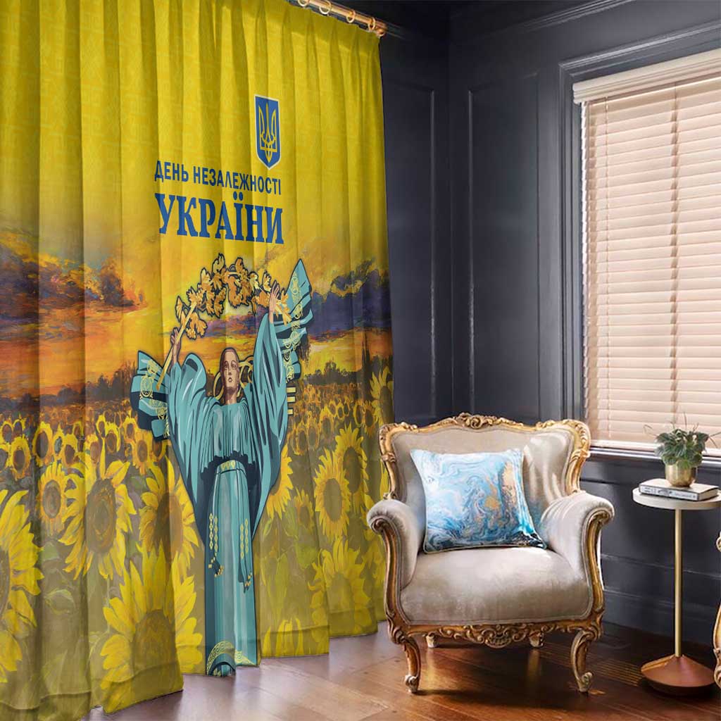 Ukraine Monument Independence Day Window Curtain Glory to Ukraine!