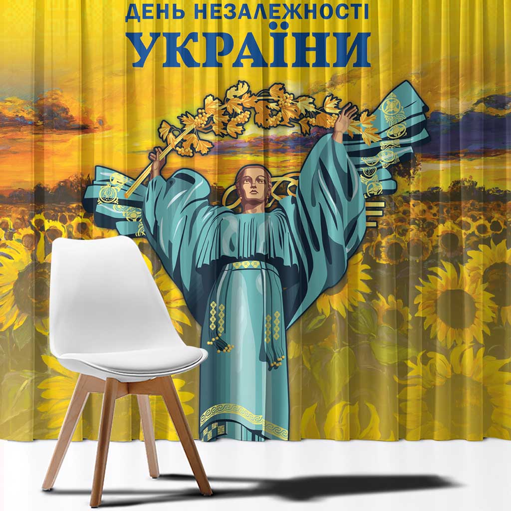 Ukraine Monument Independence Day Window Curtain Glory to Ukraine!