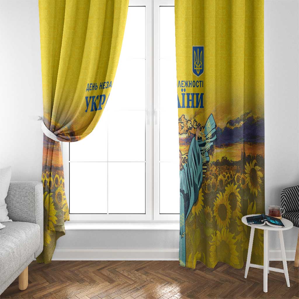 Ukraine Monument Independence Day Window Curtain Glory to Ukraine!