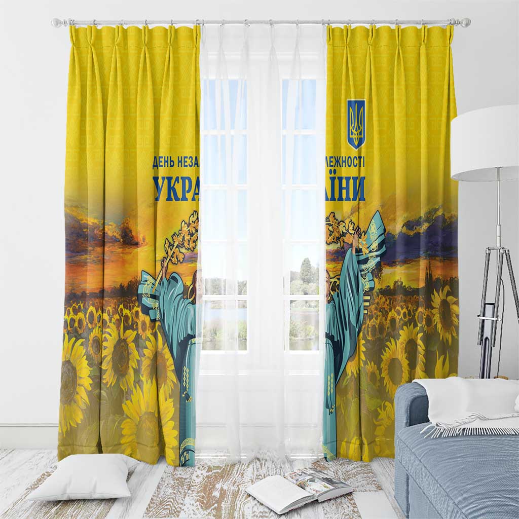 Ukraine Monument Independence Day Window Curtain Glory to Ukraine!