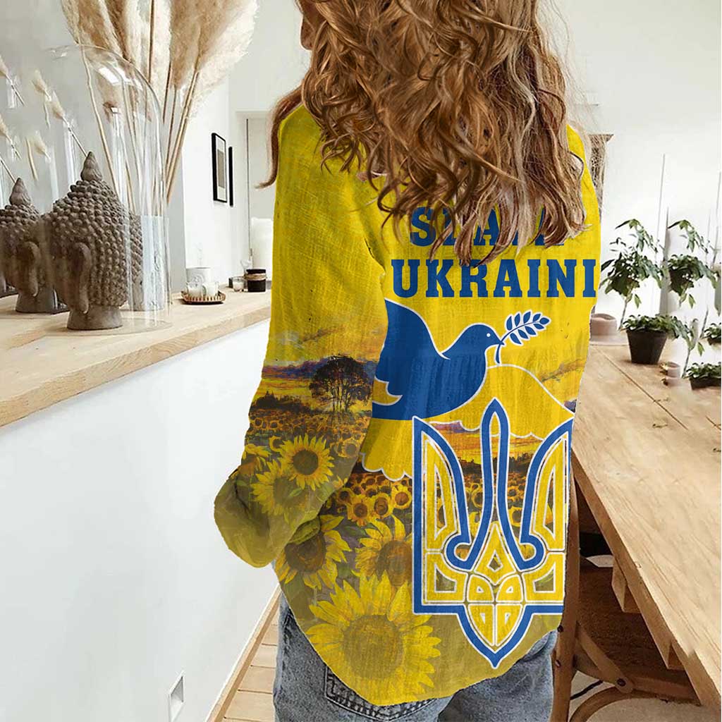 Ukraine Monument Independence Day Women Casual Shirt Glory to Ukraine!