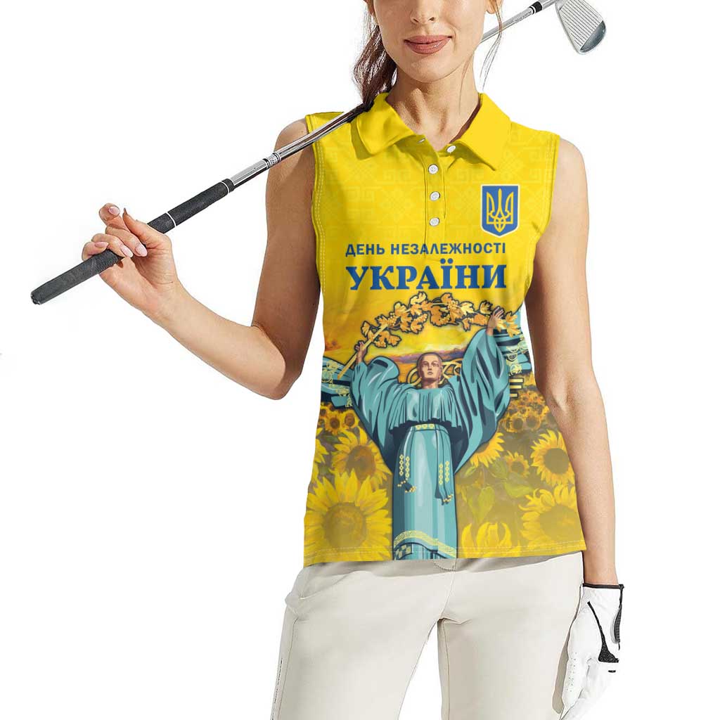 Ukraine Monument Independence Day Women Sleeveless Polo Shirt Glory to Ukraine!