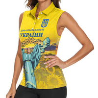 Ukraine Monument Independence Day Women Sleeveless Polo Shirt Glory to Ukraine!