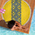 Blue Ukraine Folk Patterns Beach Blanket Simple Style
