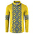 Blue Ukraine Folk Patterns Button Sweatshirt Simple Style