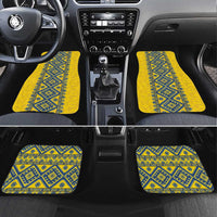 Blue Ukraine Folk Patterns Car Mats Simple Style