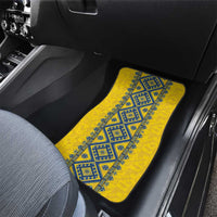 Blue Ukraine Folk Patterns Car Mats Simple Style