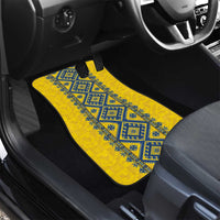 Blue Ukraine Folk Patterns Car Mats Simple Style