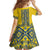 Blue Ukraine Folk Patterns Family Matching Puletasi and Hawaiian Shirt Simple Style