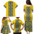 Blue Ukraine Folk Patterns Family Matching Puletasi and Hawaiian Shirt Simple Style